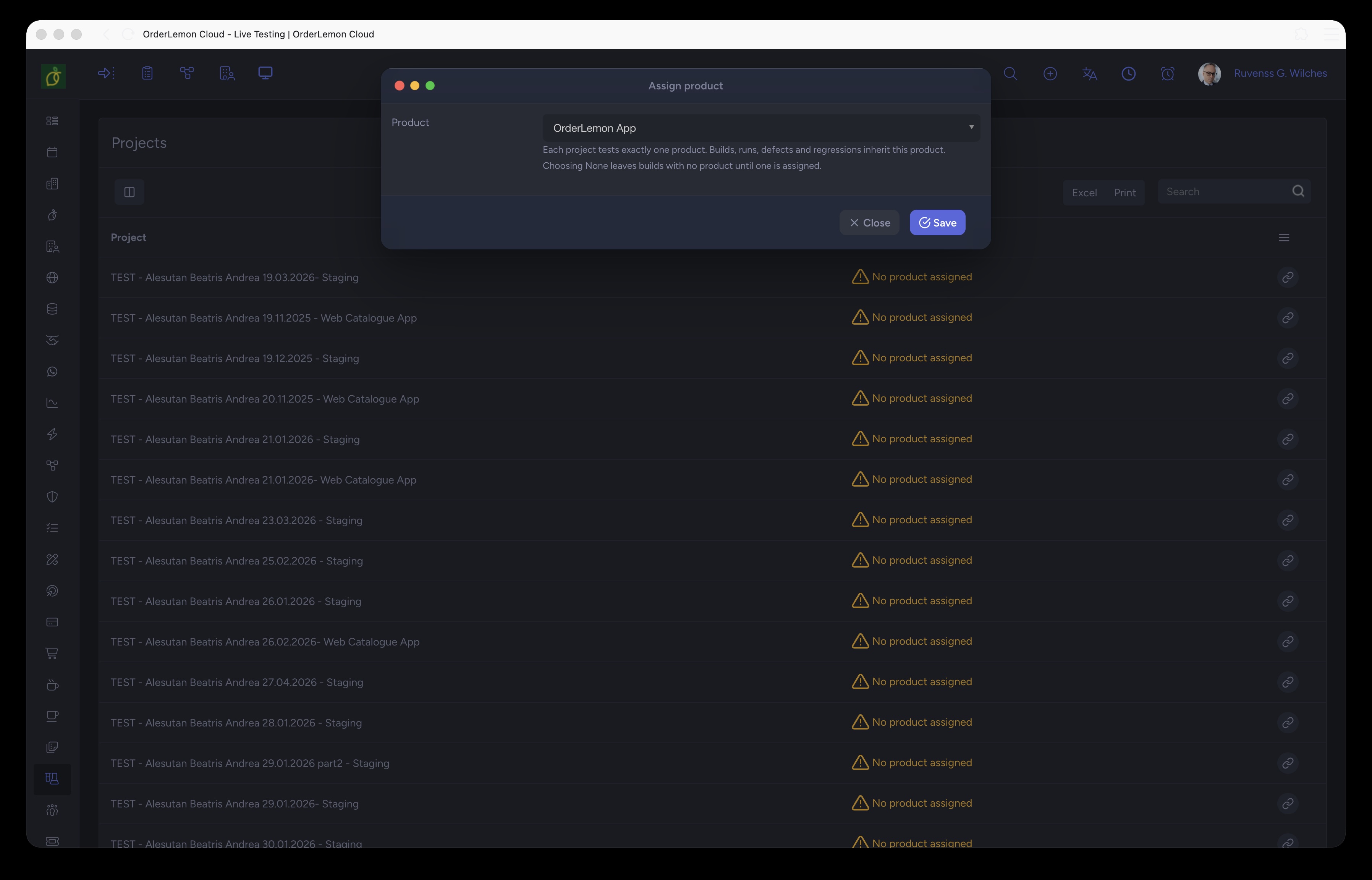 NIZU Live Testing ühendatud rakendused tumedas režiimis