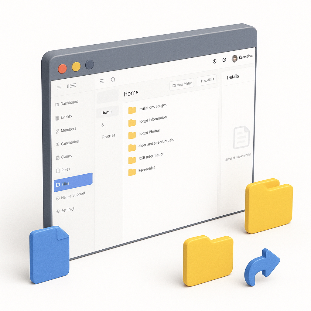 NIZU File Manager ISOMETRIC 3D